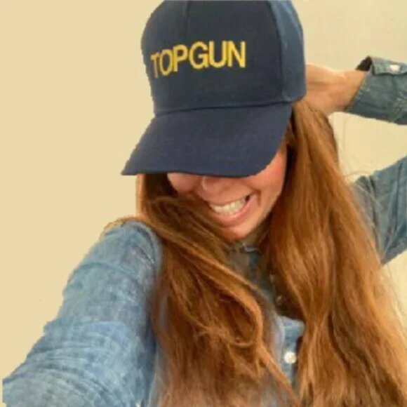 *𝓥𝓲𝓷𝓽𝓪𝓰𝓮 𝐄𝐀𝐆𝐋𝐄 𝐂𝐑𝐄𝐒𝐓 𝗧𝗢𝗣 𝗚𝗨𝗡 Baseball Cap 🔵🟡 - Picture 6 of 6